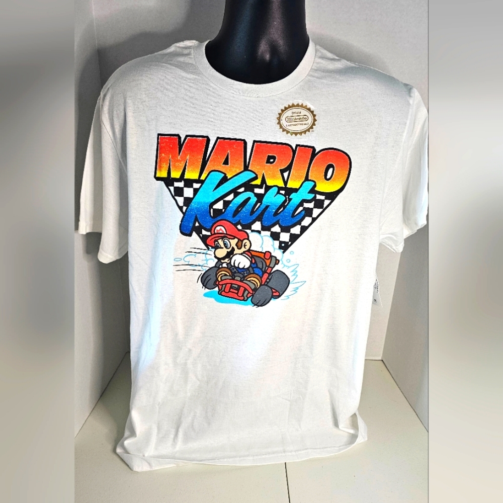 Mens Lg (42-44) Nintendo Mario Kart Graphic Tee